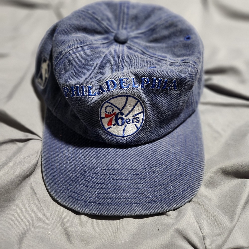 Vintage Philadelphia 76ers Hat Sports Specialties NBA Blue Washed Cotton Cap OS